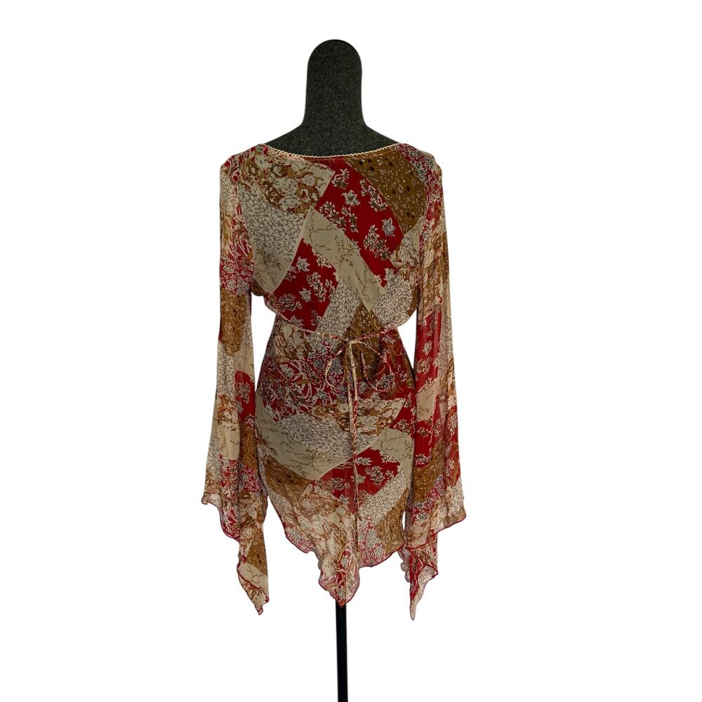 Vintage Y2K Rampage made in USA whimsy goth fairy bell sleeve blouse/dress - Picture 5 of 6